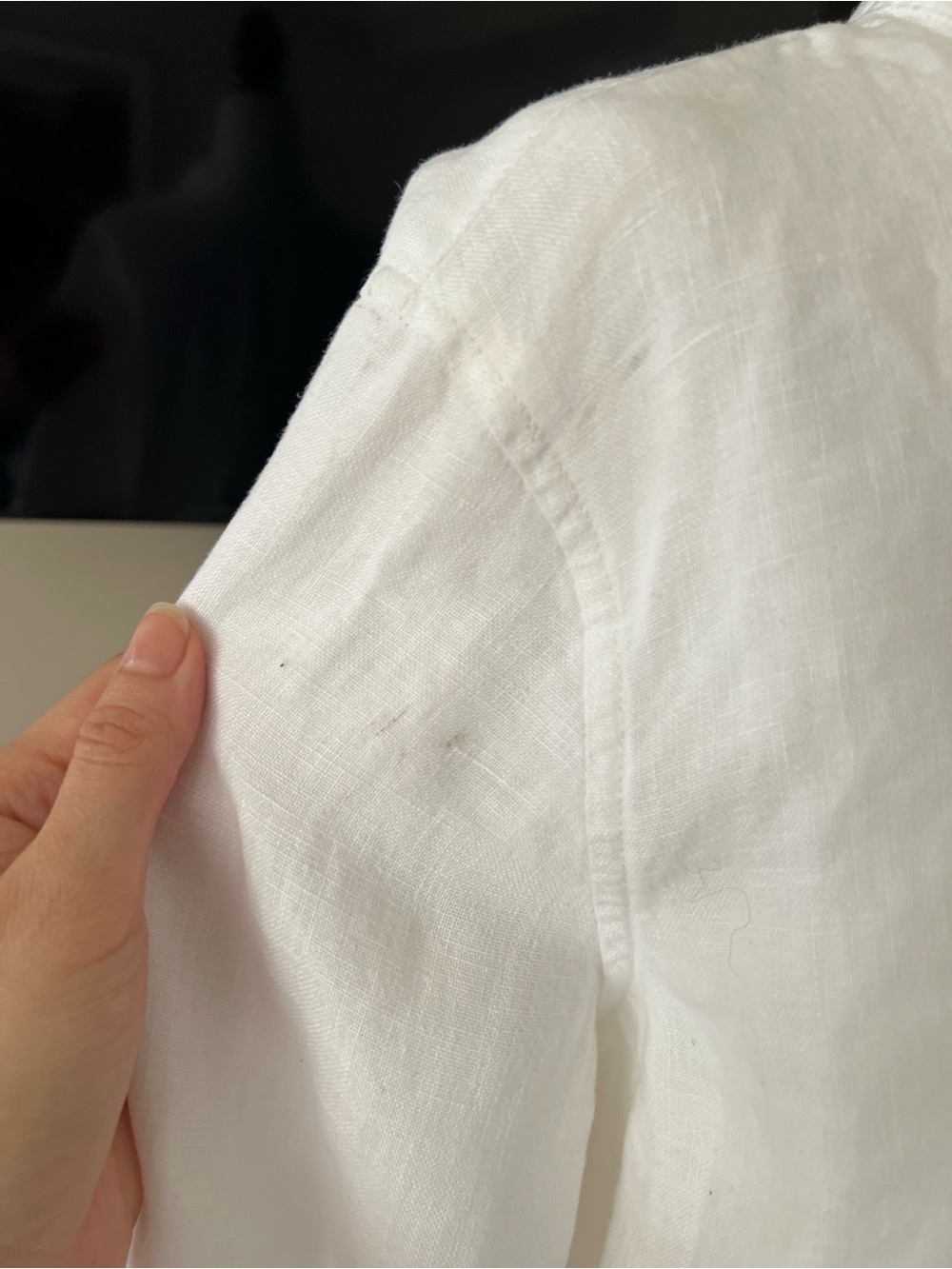 Lightweight White Linen Button-Front Women's Top Coastal Minimalist - Picture 6 of 12